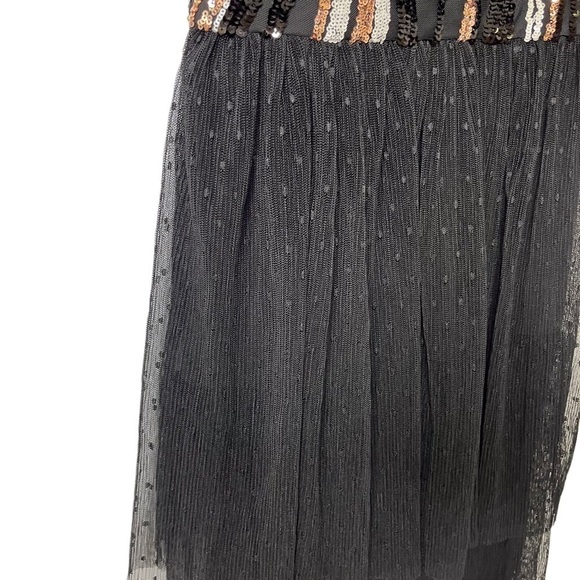 Dress The Population Kady Sequin Tiered Dress Black Size Small Wedding Guest - Picture 5 of 11